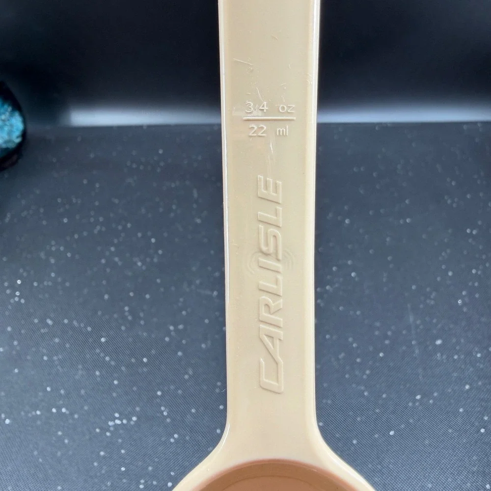 Carlisle 10inch Tan Salad Bar Serving Spoons 3/4 oz Portion Control Set of 4